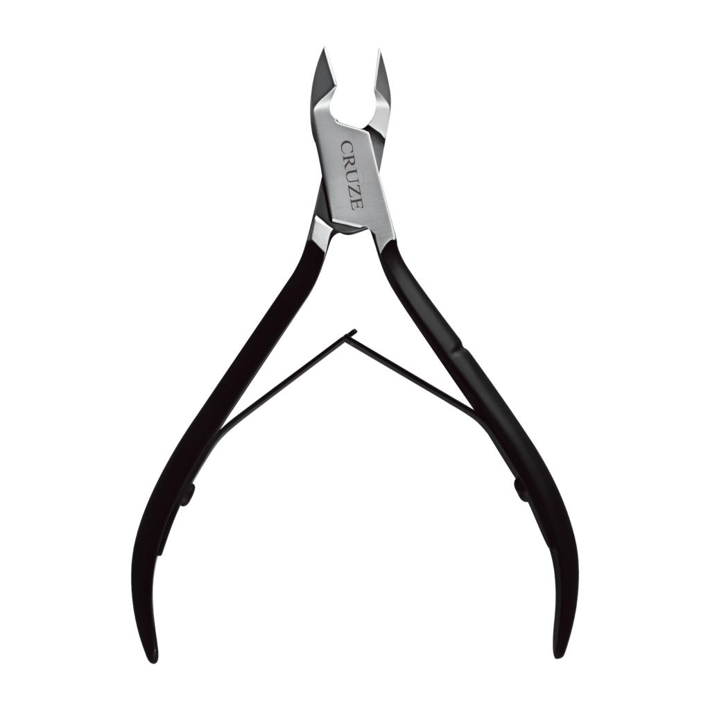 CRUZE Nail Cuticle Nipper made of stainless steel with black grip