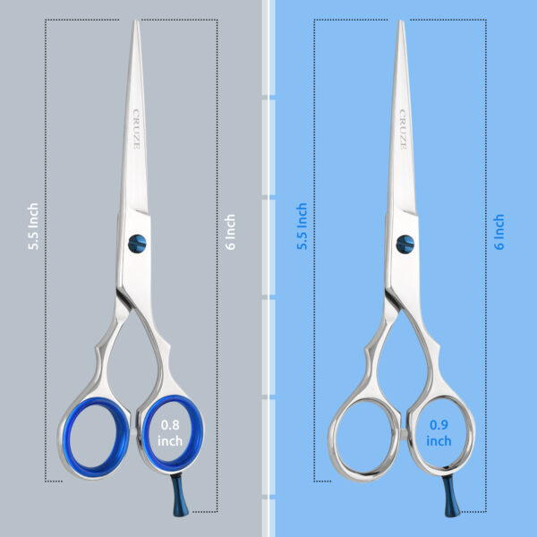 Hair Scissors with dimensions